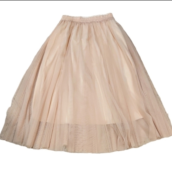 Peach Tulle Maxi Skirt - Picture 2 of 7